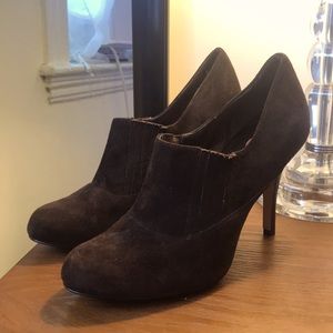 Brown suede Cole Haan booties